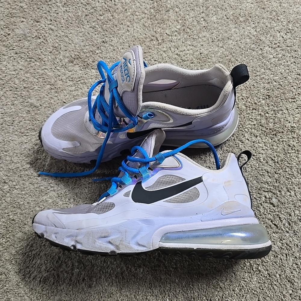 Nike Air Max 270 React Amethyst Tint Off Noir Blue Hero Womens 8.5